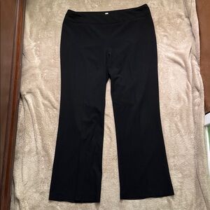 Dressbarn Woman’s Black Stretch Work Slacks Pull-on Straight Leg Pants - Size 14